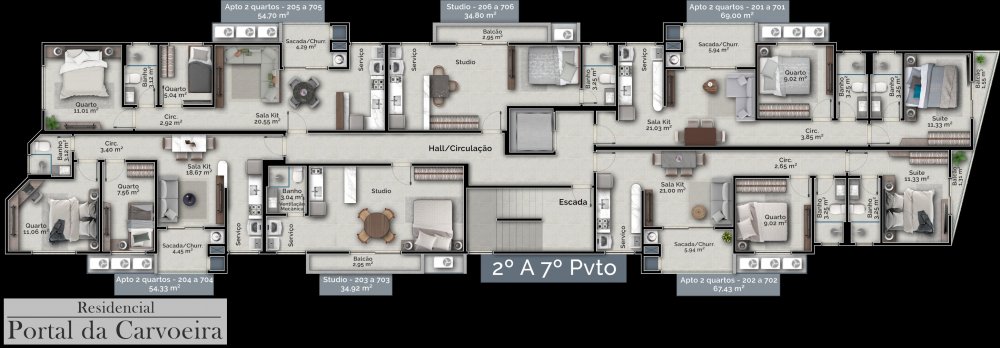 Do 2� au 8� Pavimento